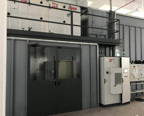 Cabina per applicazioni zinco lamellare